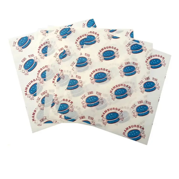
wholesale custom food grade printed burger wrapping paper for burger wrap 