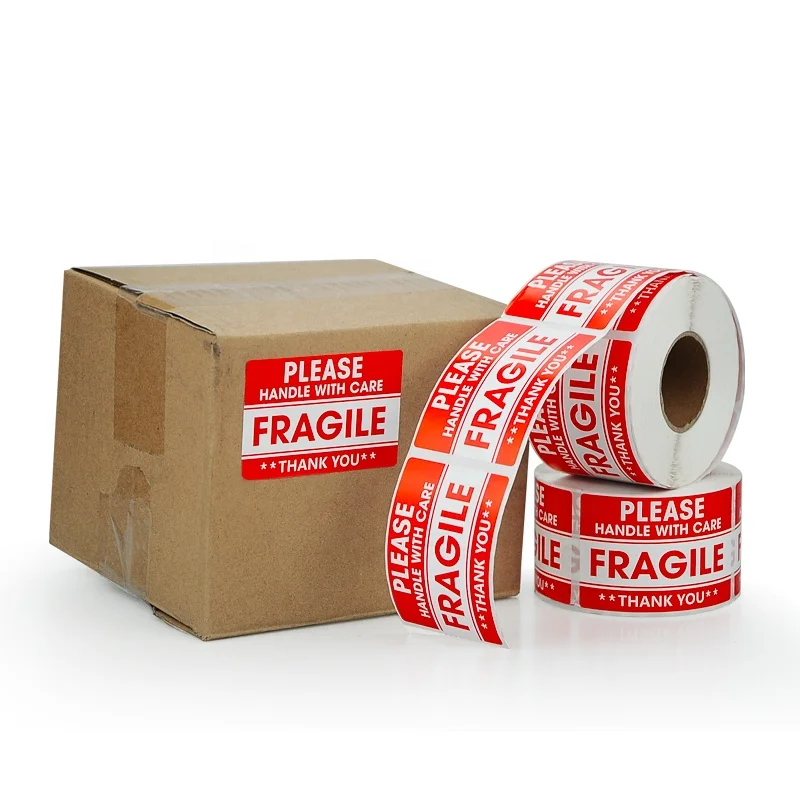 Free Sample 2X3 Inch Fragile Label Fragile Sticker Labels Fragile Warning Label