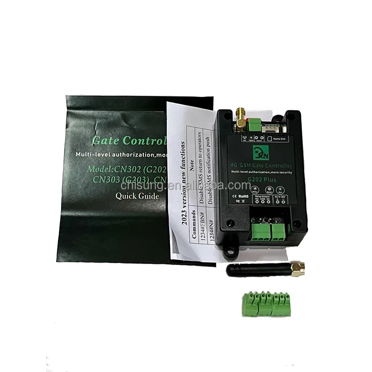 GSM 202 Plus 2G or 4G Relay Switch Remote Access Controller wifi gate opener relay switch by free phone call