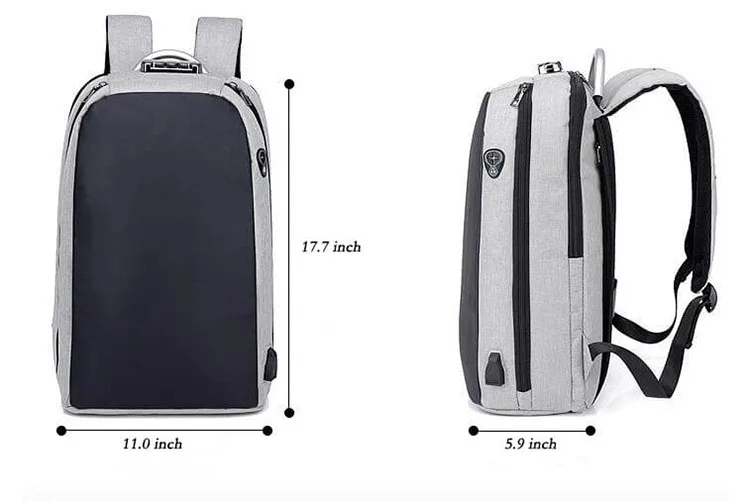 Custom Logo Business Backpack Waterproof Laptop Notebook Bag With USB Charging Smart Office Backbag for Business