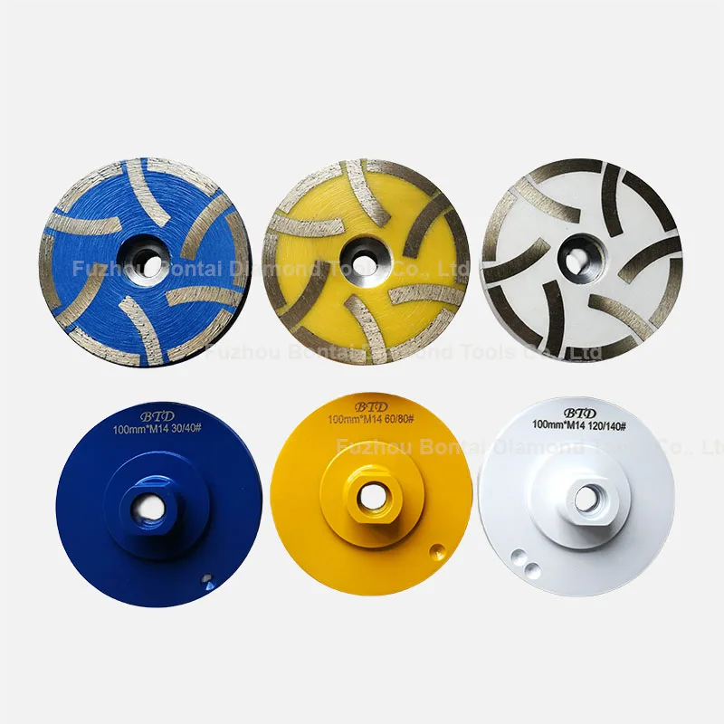 Bontai 4 inch resin filled cup wheel for granite marble ceramic