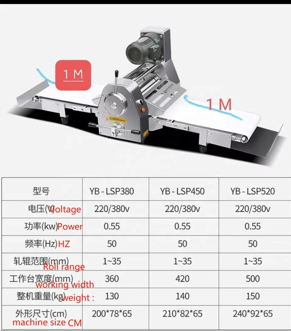 Top quality Factory price reversible portable dough sheeter for making croissant