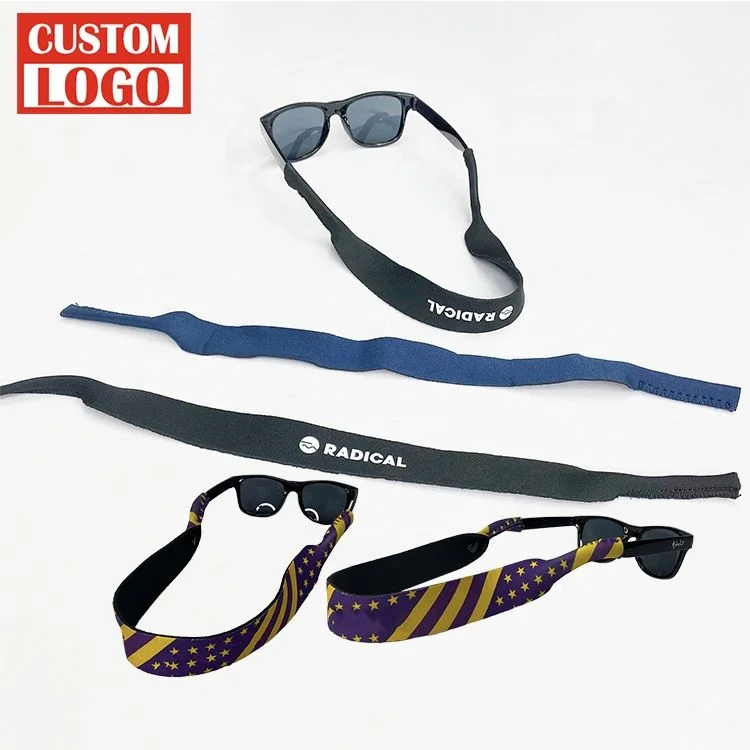 Brand Fashion Polyester Glasses Cord Printed High Quality Nylon Neoprene Sunglasses Strap