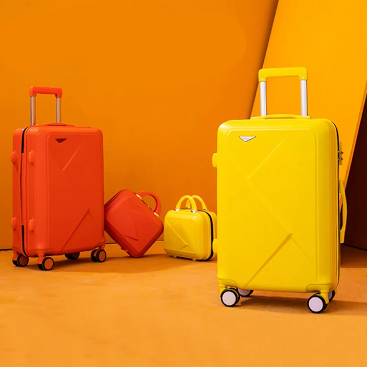 Custom carry on luggage set travel bags hand 4 wheels trolley bag suitcase