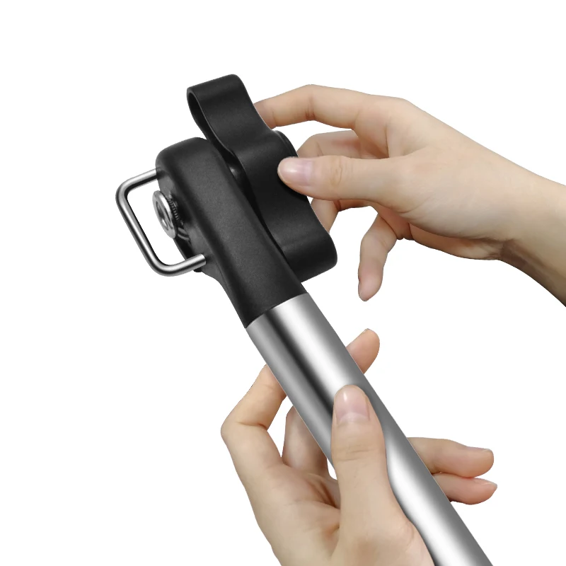 Safe Cut Design Can Opener Smooth Edge Stainless Steel Manual Cutting Can Opener with Beer Bottle Opener