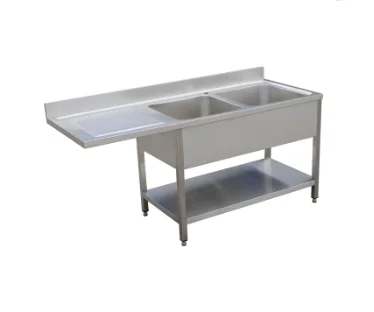 Factory Directly Stainless Steel Hospital Sink Kitchen Basins / Free Standing Industrial Stainless Steel Kitchen Sink