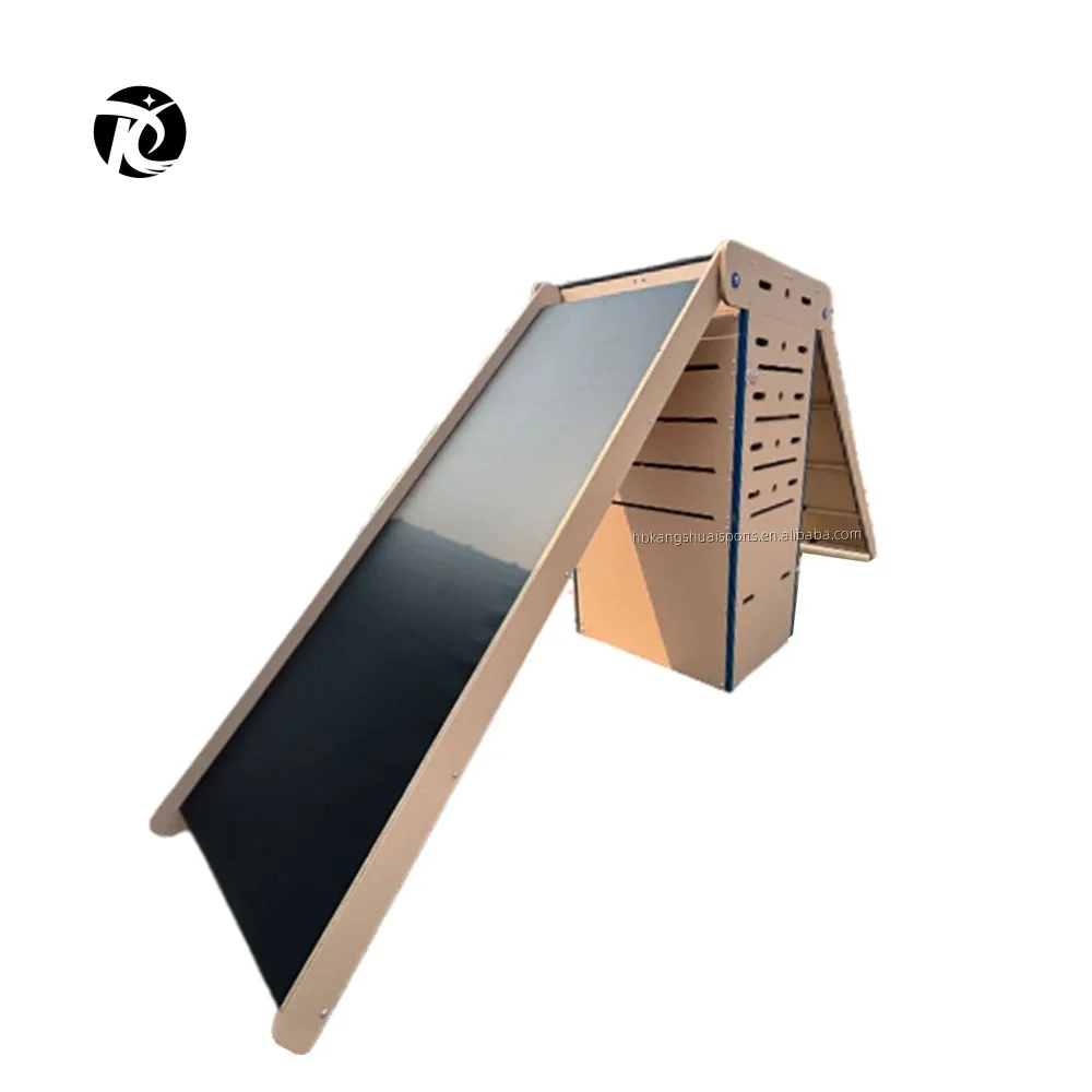 Gymnastic balance training wooden parkour track climbing combination adventure set ninja warrior obstacle course equipment