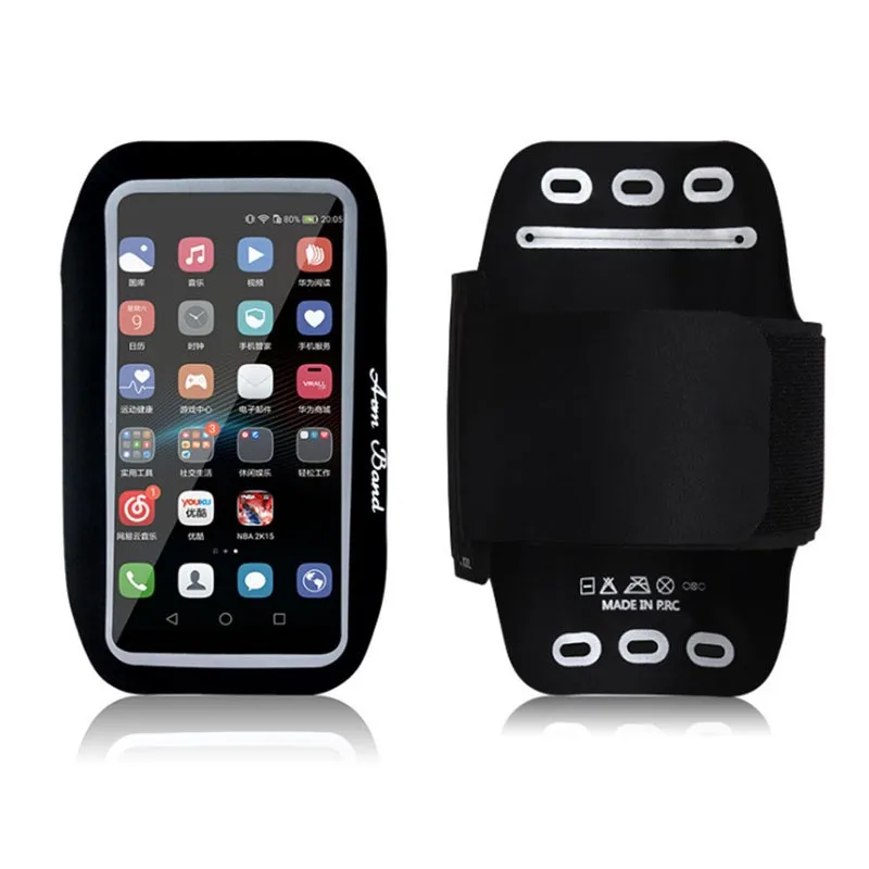 Custom Slim Nylon Voltage Sports Arm Band with Running Fitness Touch Screen Mobile Phone Bag Waterproof Mobile Phone Arm Bag