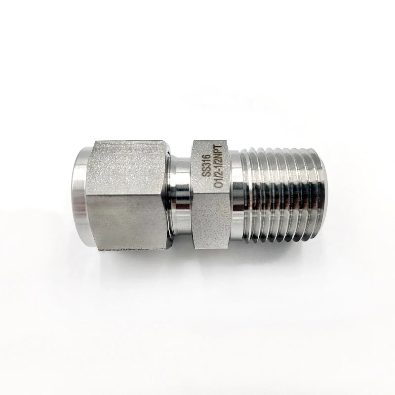 316 Stainless Steel Compression Fitting Instrument Tube fitting 1/4 inh NPT Swagelok Male Connector