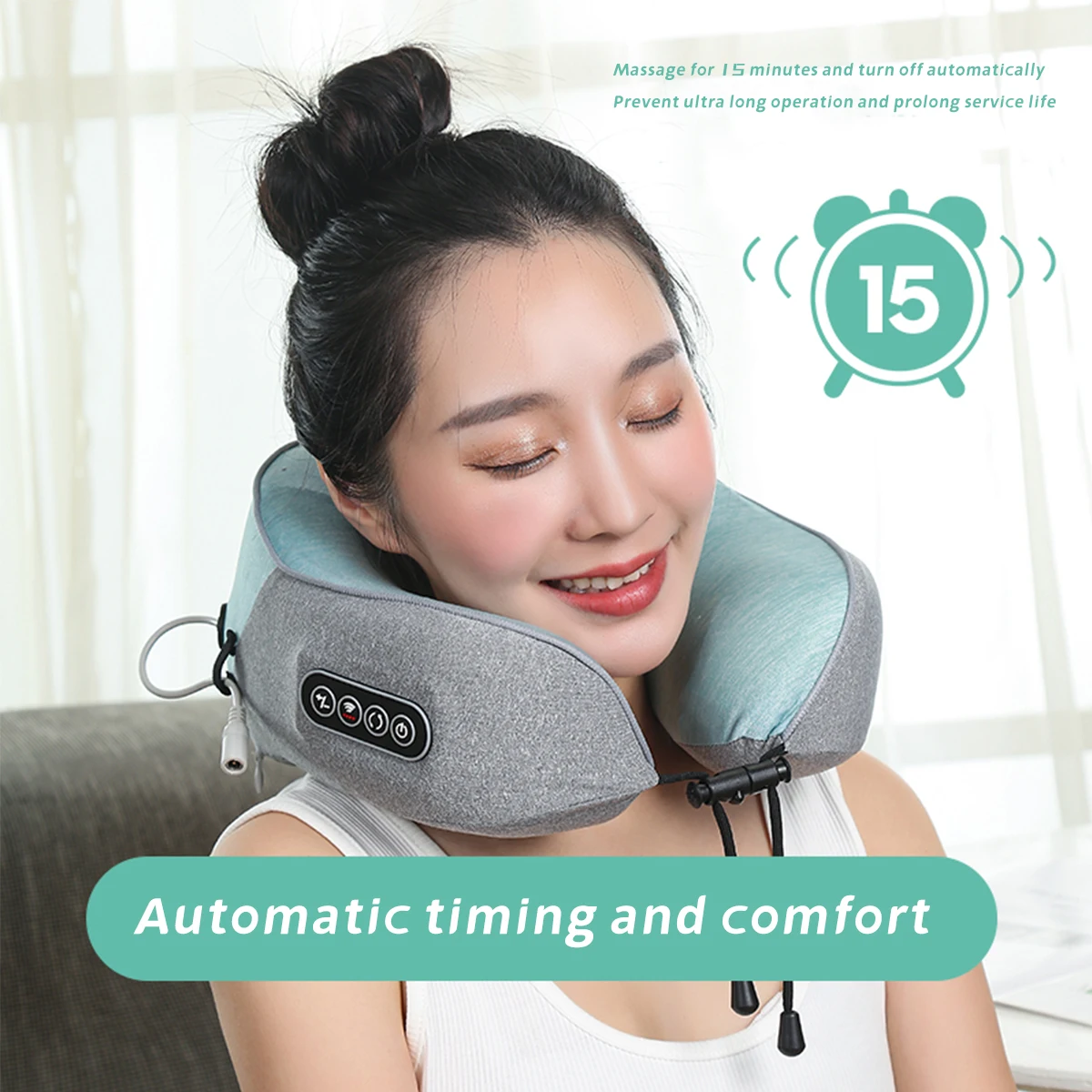 Electric Wireless Shoulder Smart Pillow Wholesale Massager Shiatsu Pulse Back And Neck Massage Sleeping Pillow Neck Massage