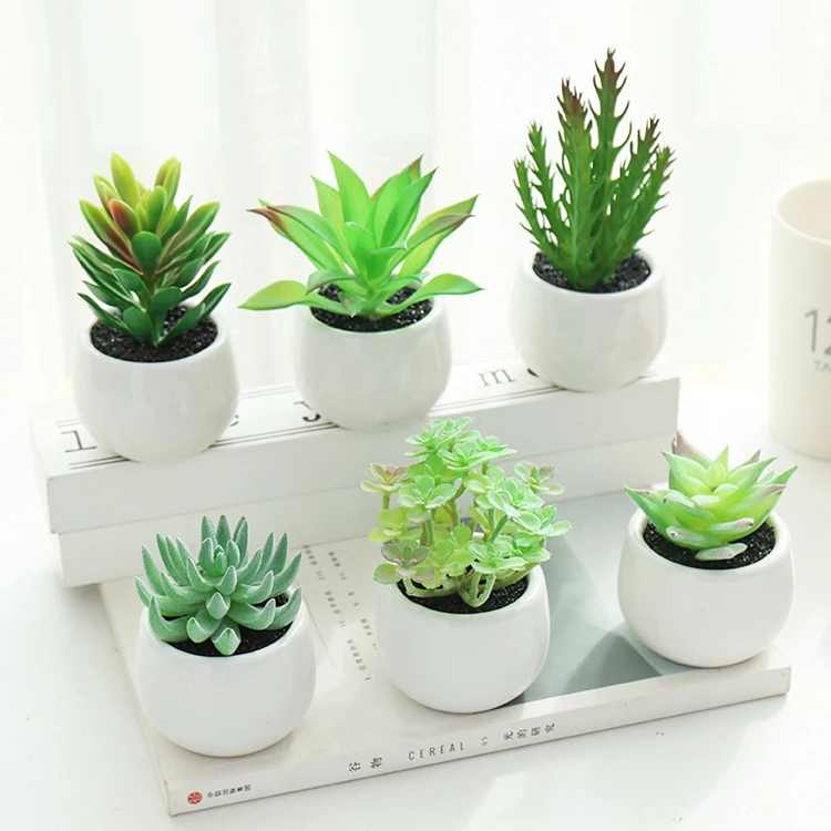 Artificial plants in wooden pots realistic tabletop artificial bonsai small potted
