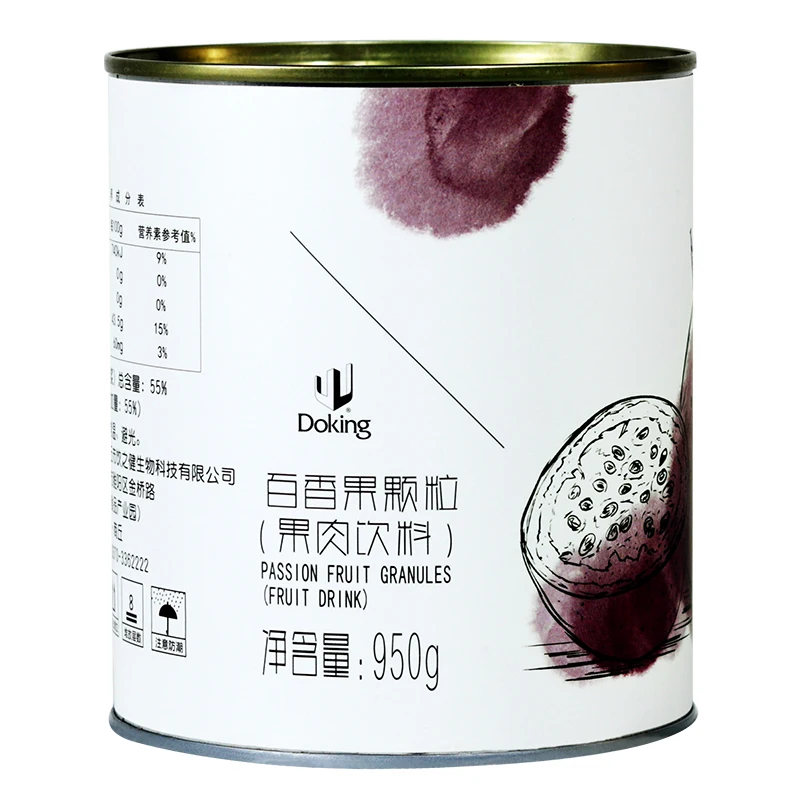 
Factory Supply Fruit Tea Raw Materials Passion fruit Pulp Puree Jam 