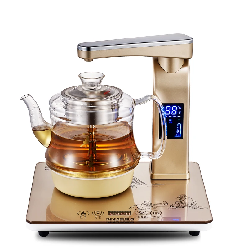 Electrical On Off Switch Full Automatic Remote Controlled Steam Heating System Glass Tea Pot