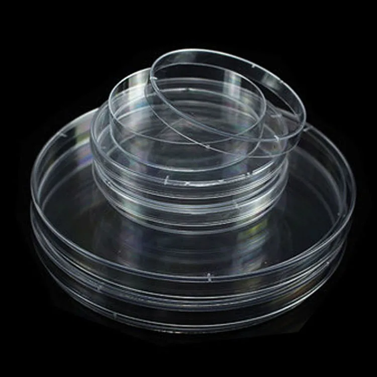 Sterile high transparent plastic laboratory laboratory petri dishes for storage