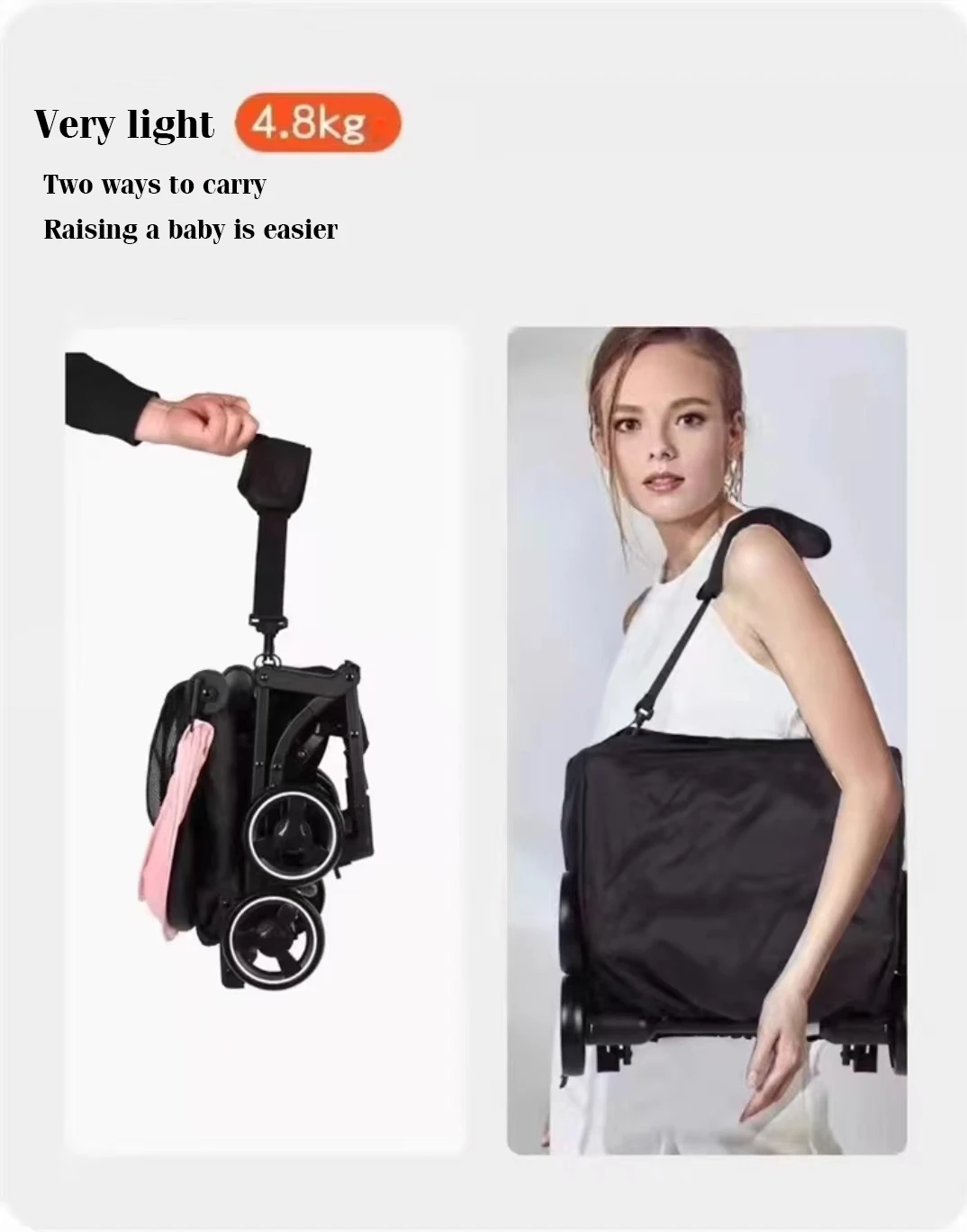 JXB S900 Cheap Lightweight Small Folding Size Travel Stroller With Large Storage Basket