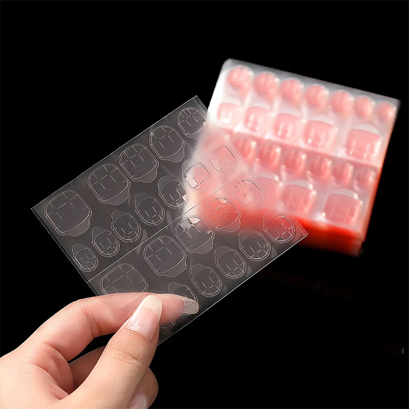 Transparent Jelly Double Sided Label Sticker Waterproof DIY Glue Tape 0.3mm Waterproof Double Sided Adhesive Fake Nail Sticker