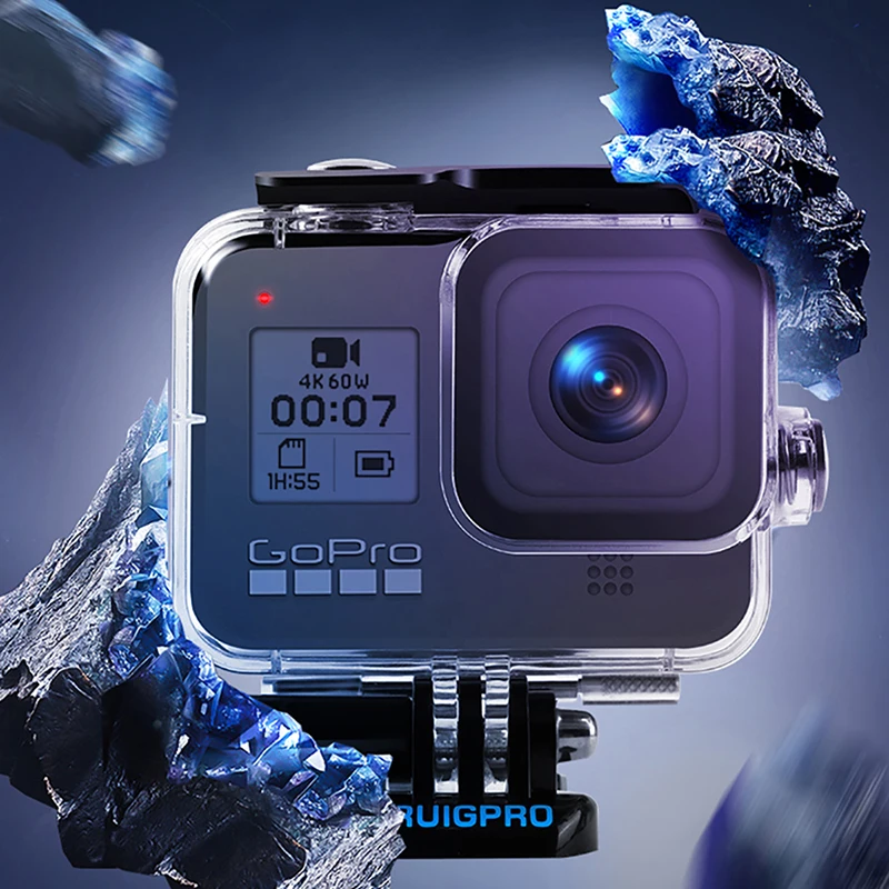 
RUIGPRO 60M Waterproof Case for GoPro Hero 8 Black Underwater Waterproof Protective Housing Case 