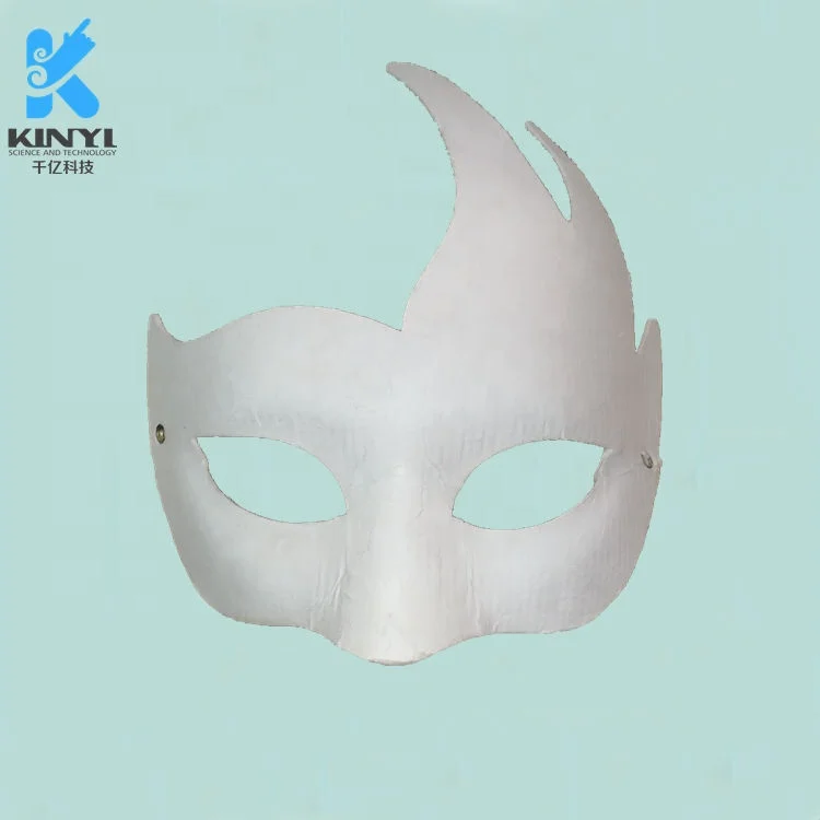 White DIY Full Face Masks Party Full Face Masks high-quality pulp material Paintable Paper Mask for halloween Masquerade