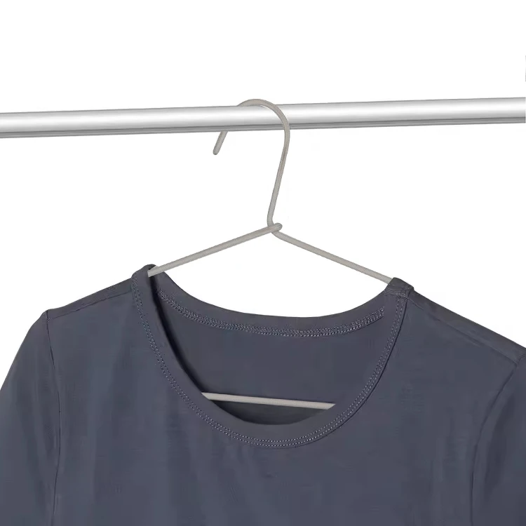 Custom Ultra Slim Space Saving 1Pc Nylon Wrapped Metal Non Slip Suit Hangers For Clothing Suit Top Tie Shirt Skirt Pant