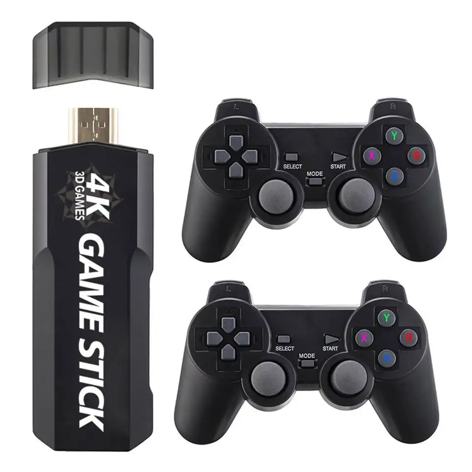 Игровая консоль GD10 4K YE Mini Retro для видеоигр N64 2 4G беспроводные контроллеры HD 30000 классические