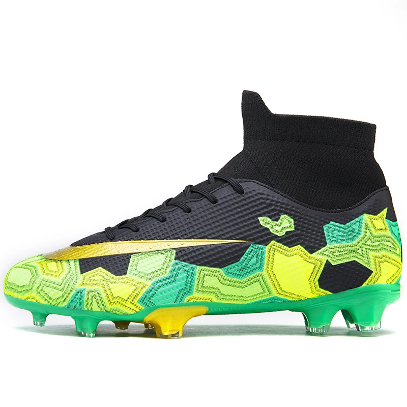 
Free Shipping In USA FG Cleats High Ankle Football Boots Soccer Shoes 
