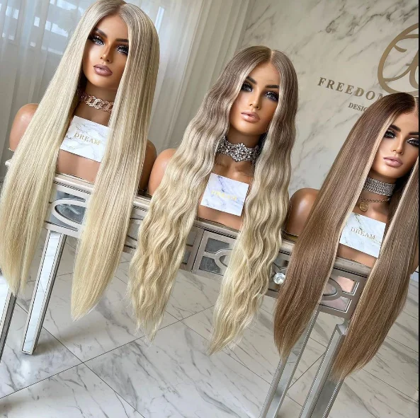 ombre 13X4 13X6 Lace Front Wigs Human Hair For Black Women Cuticle Aligned Virgin Hair Transparent HD Full Frontal Lace Wigs
