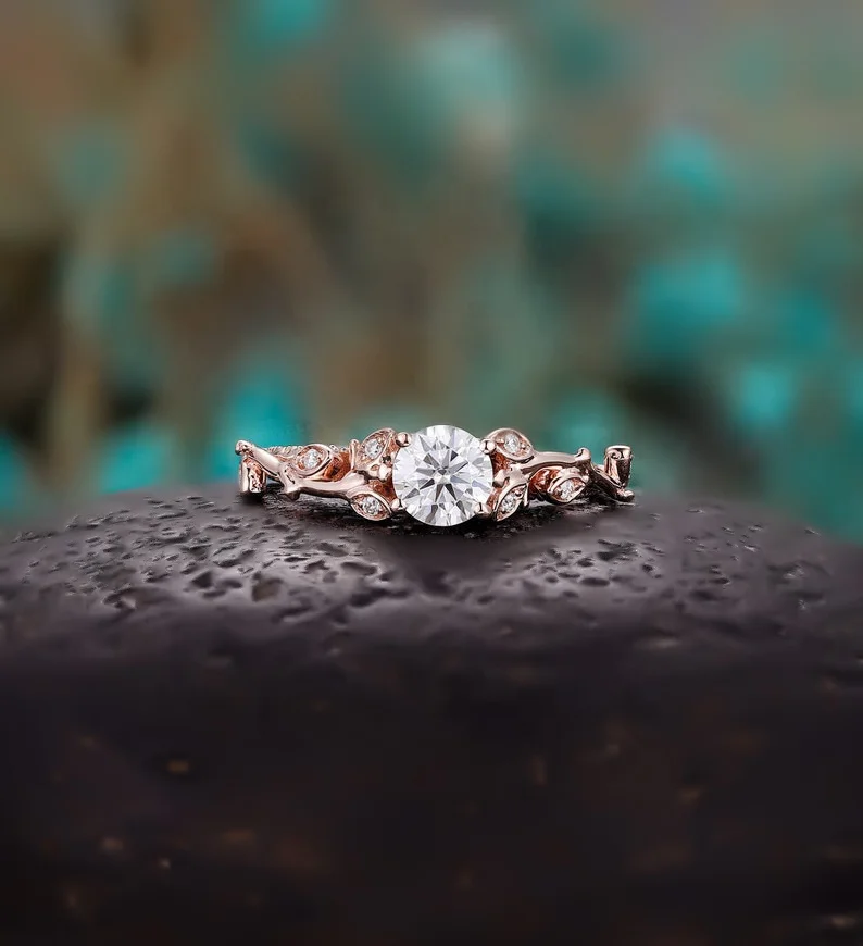 Mother day gift custom jewelry women Moissanite rings engagement rings Moissanite Moissanite 14k gold rings