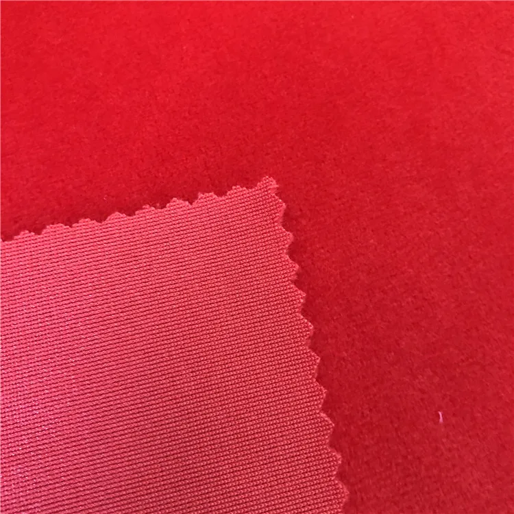 Solid color 1.5mm pile one side brushed super soft stretch plush velboa fleece minky fabric for pillow cases