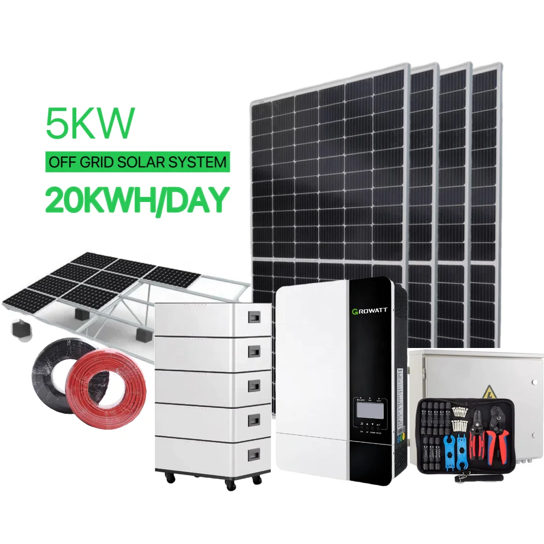 Home Use Solar Power System Off Grid Inverter Energy Storage System Huayang for Home Complete 1KW 3KW 5KW 10KW 15KW 20KW 25KW