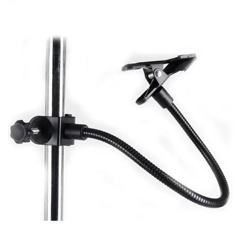 Double Clip Camera Mount Flexible Arm Gooseneck