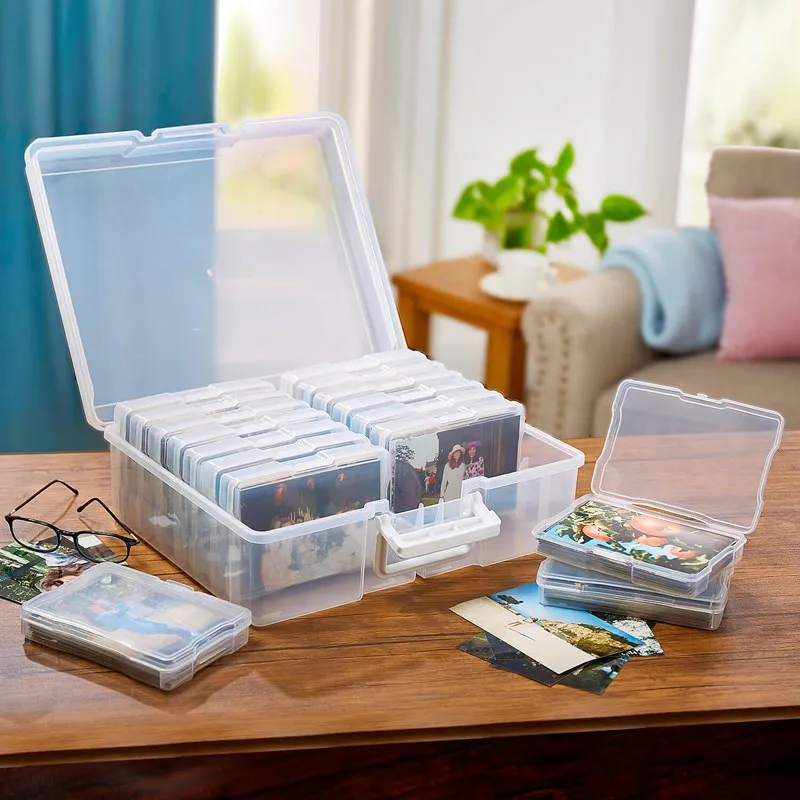 Photo and Craft Keep Storage Organizing Box with 16 individual photo cases