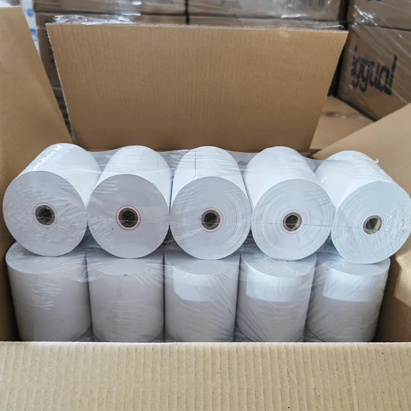 Till rolls 57 x 38 80x80 thermal printer paper 3 inch with plastic core roll 101mm 174mm
