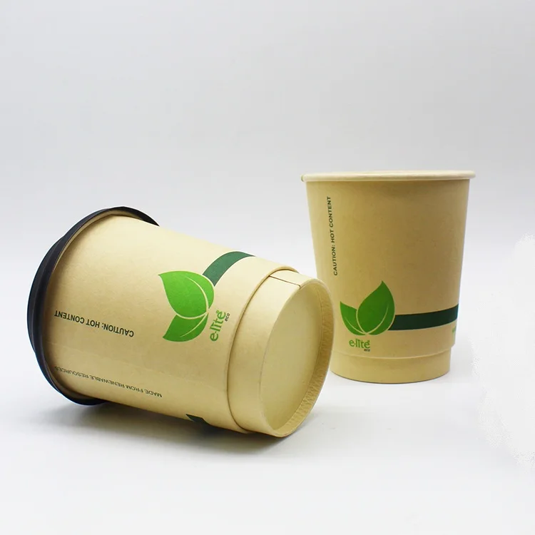 double wall paper cup fan raw material paper coffee cup with lid