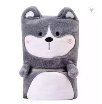 Cute Cartoon Flannel Fleece Kneel Air Conditioning Children Napping Camping Airplane Travel Kindergarten Nap Time Throw Blanket