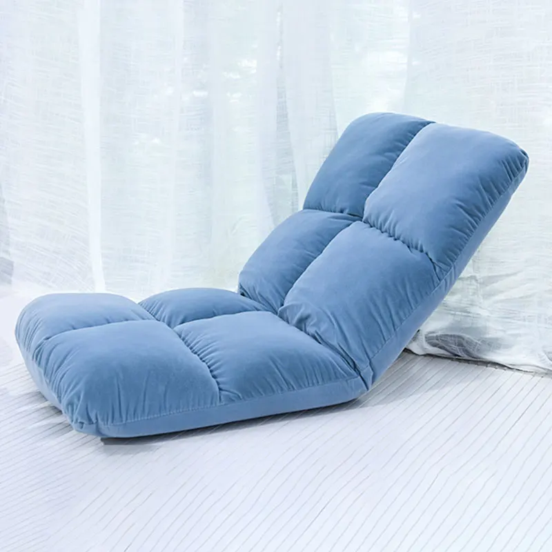 Современный японский стиль ткани портативный мягкий гостиная для отдыха безногий пол складной стул с регулируемой