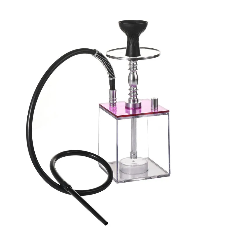 New Design Hookah Shisha Arab Transparent Acrylic Hookah Triangle Pot Hookah Set