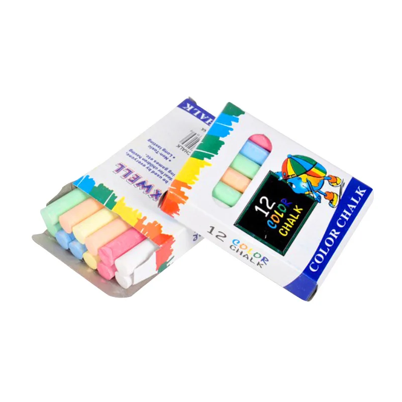 
High quality 6/12/20/100 PCS No dust Chalk Safe Student School Office Use Hot Sale Color Chalk Nontoxic Kid Drawing Chalk 