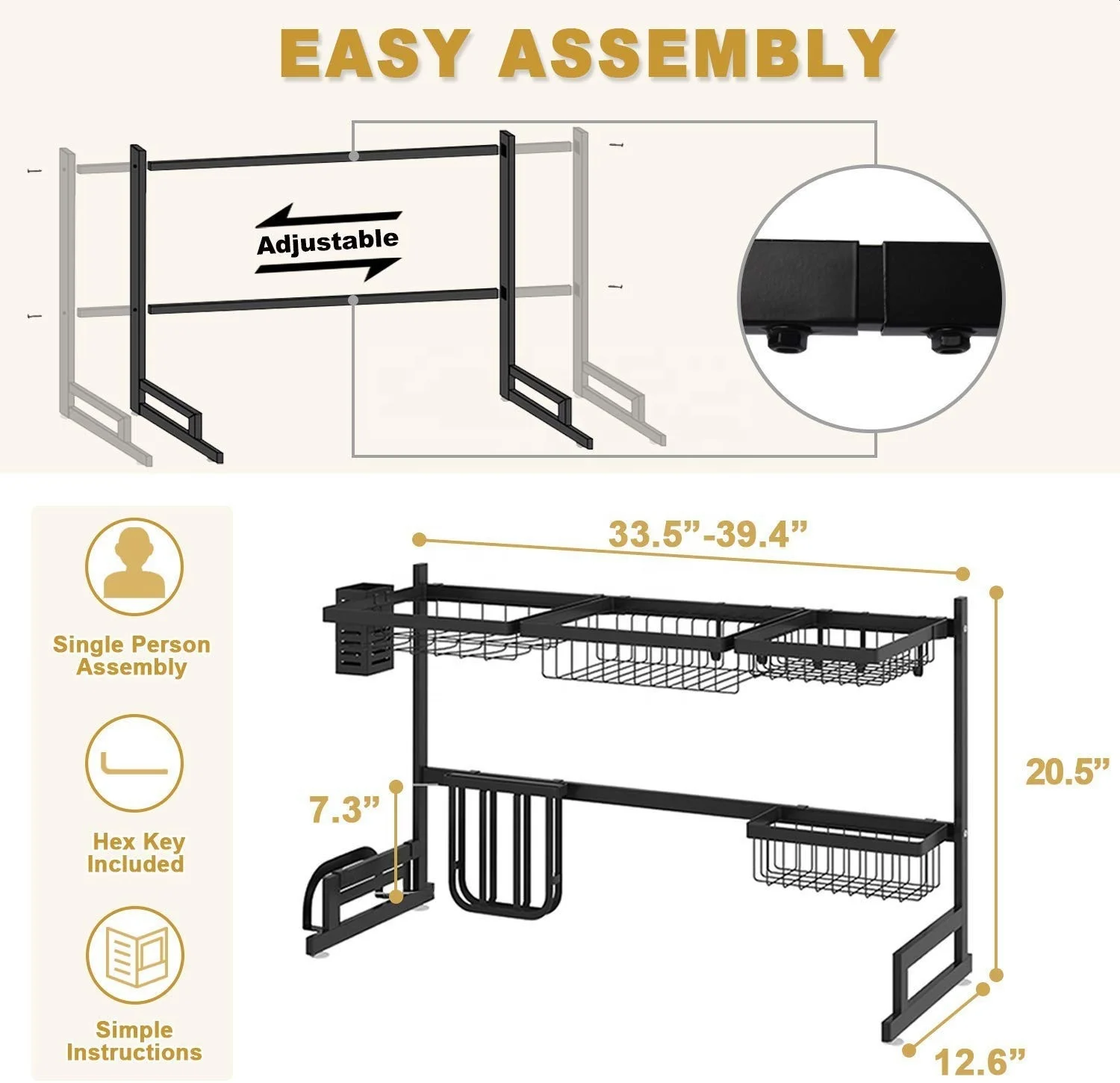 Customized Drying Rack Over Sink Kitchen Organizer Kitchen Shelf DRS333