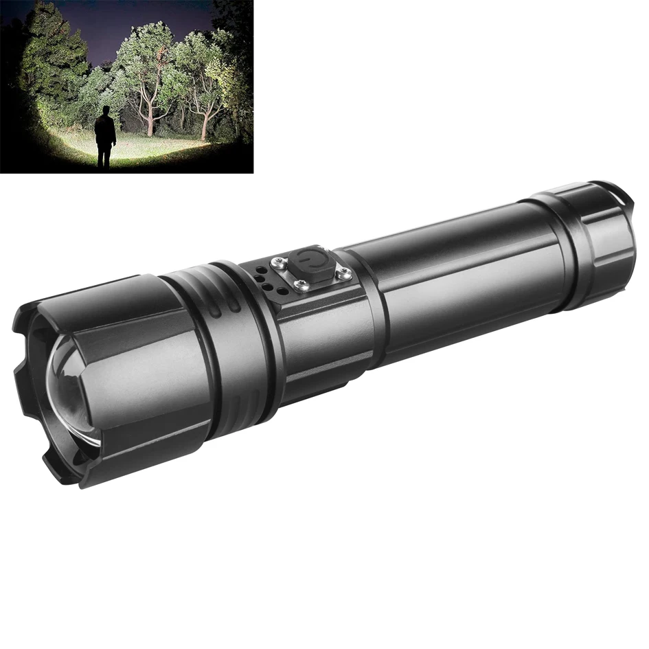 WETOP P50 strong torch 800 lumens rechargeable outdoor LED flashlight tactical camping strong flash light