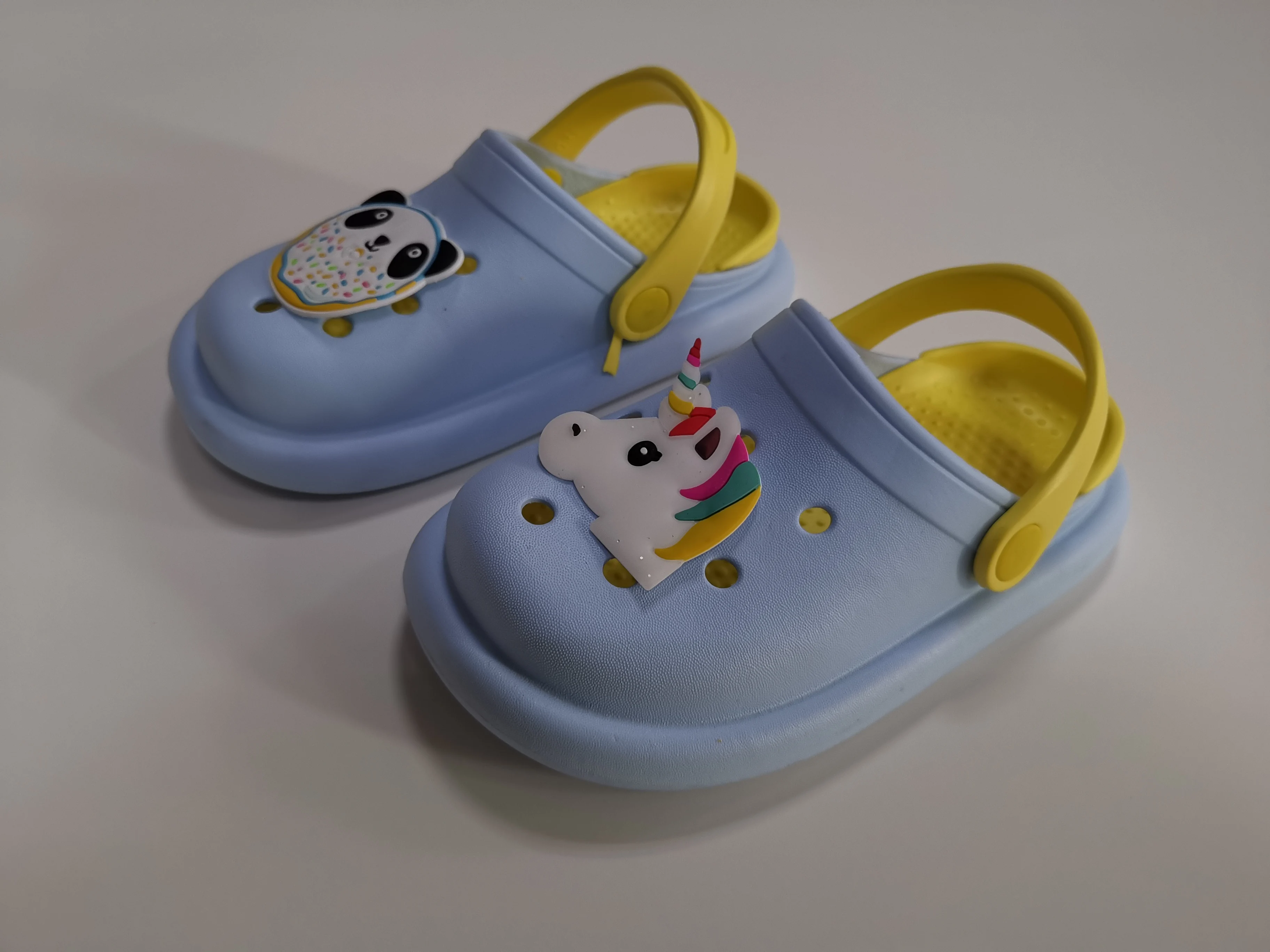 Child anti-slip clogs shoes EVA injection slingback sandal with air