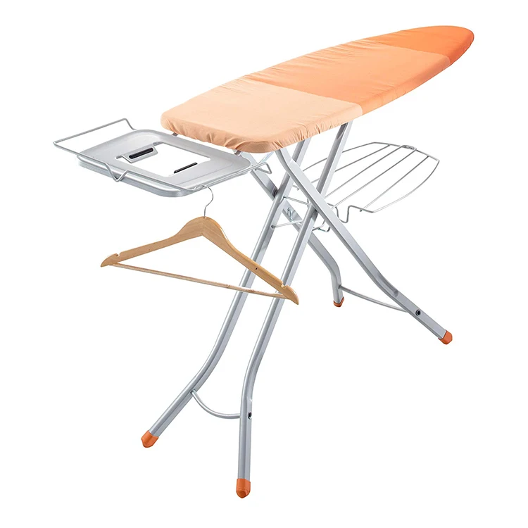 Height Adjustable Foldable Ironing Board with Steam Iron Rest Rectangle Clothes Rack 100% Cotton Cover Europe PE-Use as a Tool