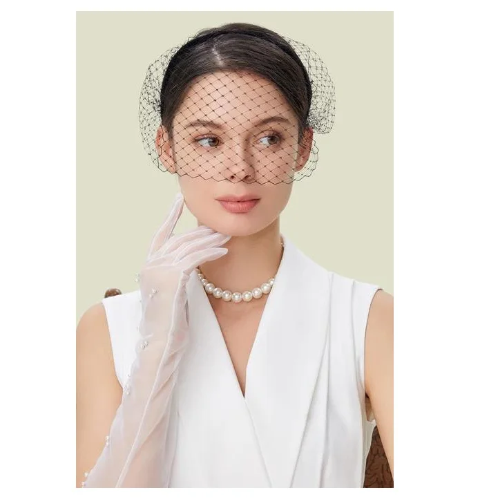 Маленькая квадратная черная русская сетчатая ткань для шерсти птичьей клетки в черной винтажной вуальной