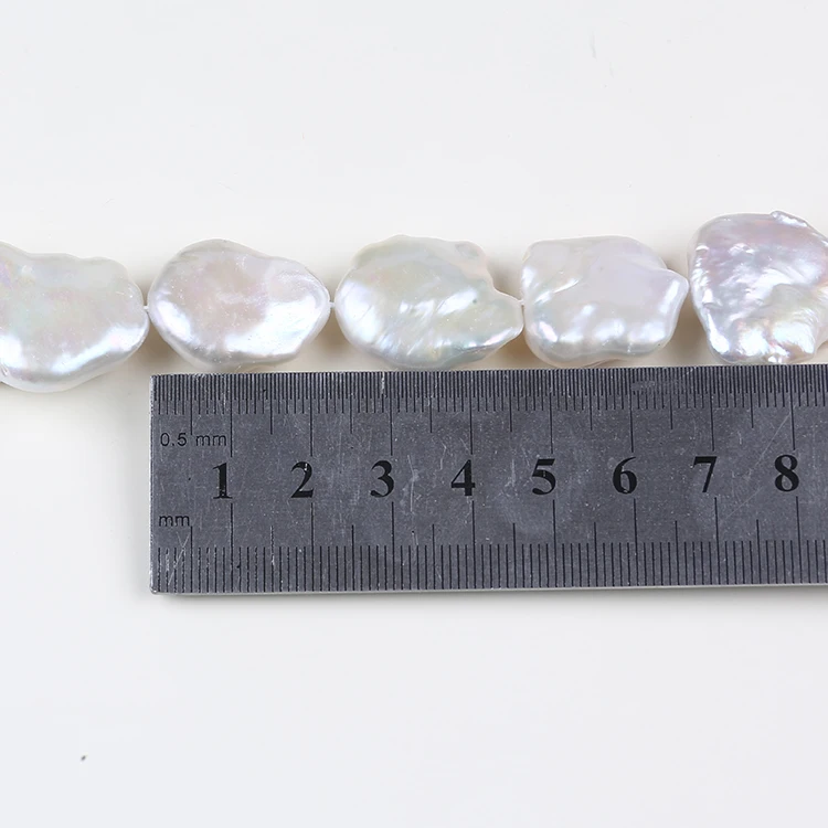 15x25mm large big size natural baroque fresh water pearl strand