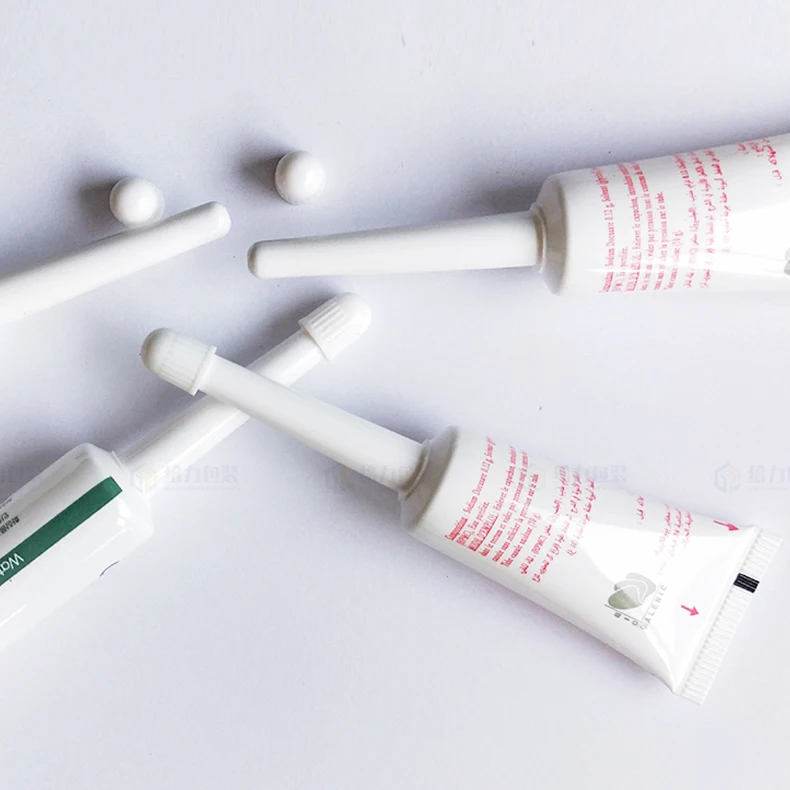 GL 5ml 10ml Super Long Nozzle Pharmaceutical Use PE Tube Squeezable Plastic Tube Vaginal Gel Tube