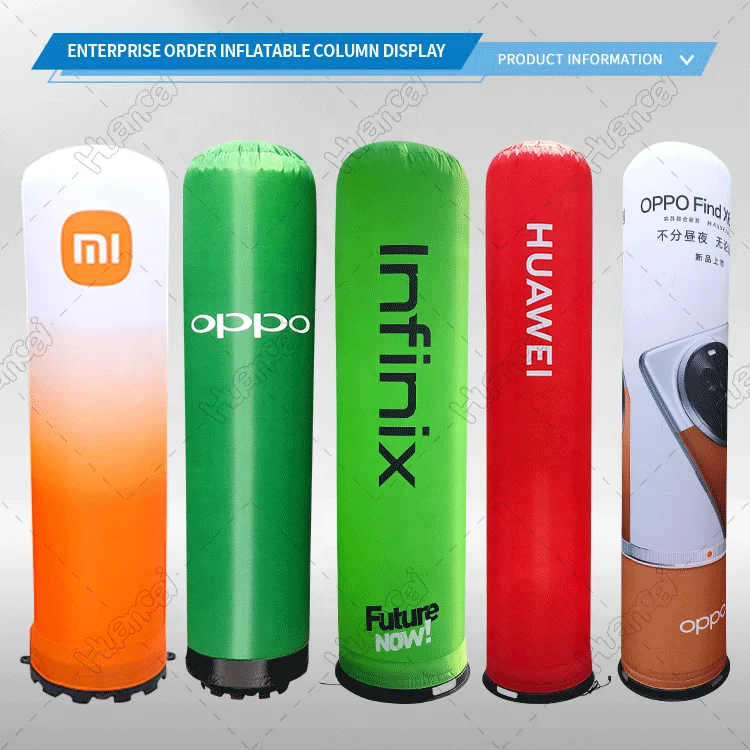 Rapid Customized Design Inflatable Totem Display Outdoor Led Inflatable Pole Light Column Advertising Inflatables Pillars Column