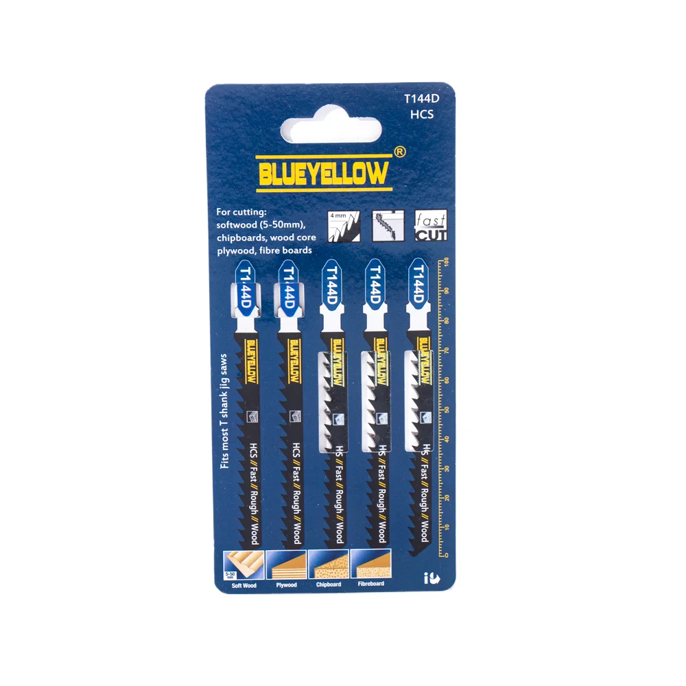 T144D T Shank Jigsaw Blades Set for Wood PVC, Acrylic and Plastic Work for Straight Lines