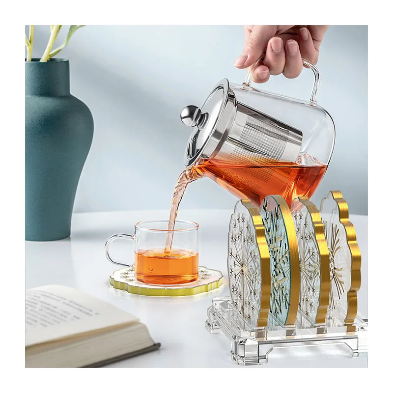 DIY Crafts Silicone Cherry Flower Coaster Resin Casting Molds Kit Cup Mat Coaster Epoxy Mould