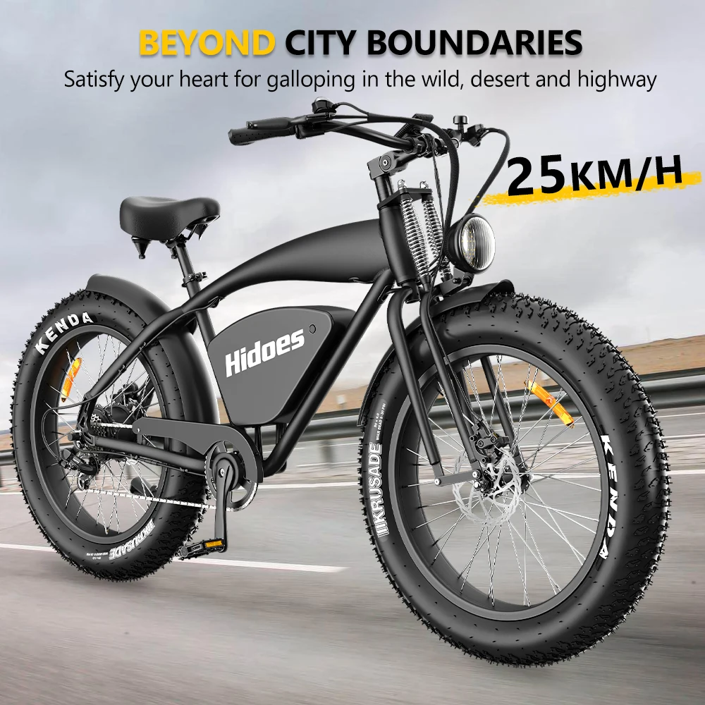 Drop shipping Ready Stock Hidoes B3 26inch 1200W Electric Mountain Bike Aluminum Alloy Frame down Tube Battery Disc Brake