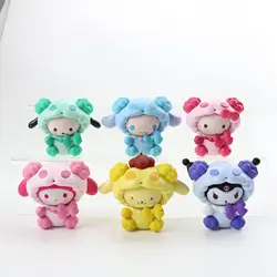 6 шт./компл. модели Melody Japanese Cute Kulomi Yugui Dog KT Cat Sheep формы Твердые кукольные украшения