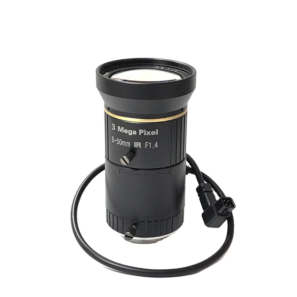Auto Iris 5-50mm CS-mount Lens 3 Megapixel F1.4 1/2.7 Manual Focus Auto lens CCTV DC iris Lens For Security Camera